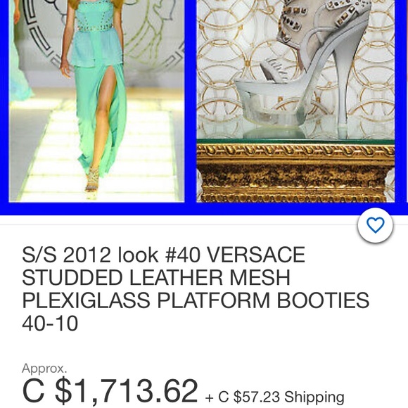 *SOLD* STUNNING Versace Runway platform sandals - Picture 9 of 10
